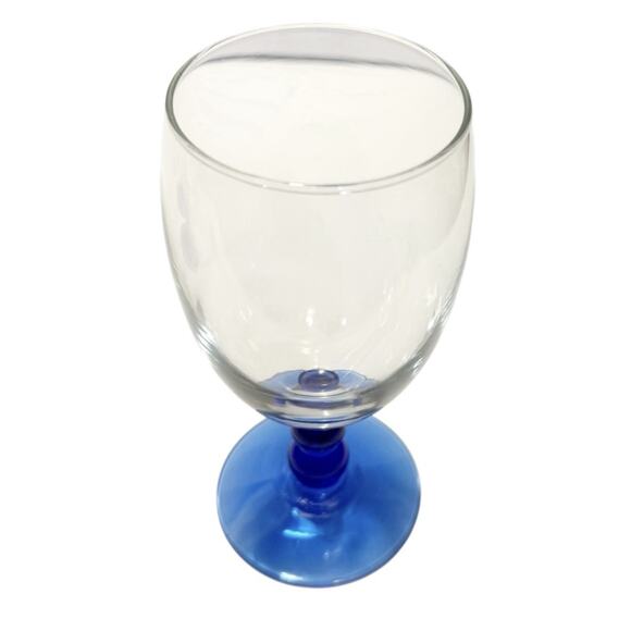 Vtg ‘00 Libbey Metropolis Mediterranean Set of 3 Cobalt Blue Ball Stem Goblets - Picture 7 of 11